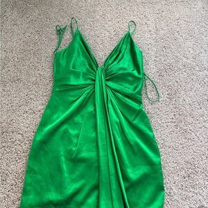 Cinq à Sept Vibrant Green Backless Dress